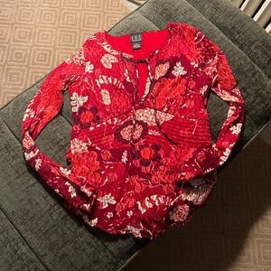 EUC INC women’s red long sleeve blouse size M